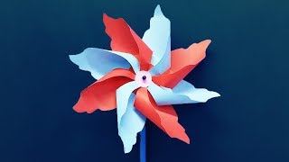 How to make a Paper Windmill  DIY Pinwheel making tutorial for Kids [upl. by Dej]