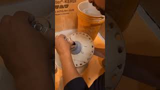 Schluter Drain Full installation video link added shower drain schlutersystems howto shorts [upl. by Airitak194]