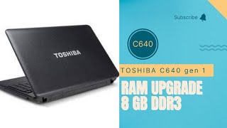 UPGRADE RAM LAPTOP TOSHIBA C640 to 8 GB DDR3 [upl. by Enorej]