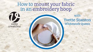 Tutorial Mounting embroidery in a hoop [upl. by Artenak]