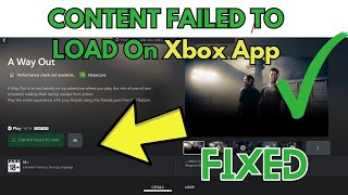 How to Fix Xbox Game Pass Games Not Installing Error CONTENT FAILED TO LOAD On Xbox App [upl. by Nwatna111]