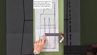 How to Eliminate the Center Back Seam in Dress Patterns Patternmaking Tips sewing patternmaking [upl. by Lammaj]