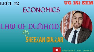 UG ist Sem Law of DemandMicroeconomicsSheezan Gulzar [upl. by Akcimat]