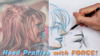 HOW TO DRAW HEAD PROFILES WITH FORCE FORCE Friday 131 [upl. by Parrisch]