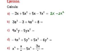 Suma y resta de monomios [upl. by Zemaj]