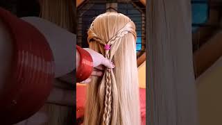 Beautiful half up hairstyle viral hack ♥️😍 youtubeshortsshortshairstylehacks [upl. by Suoirrad213]