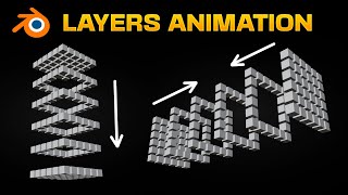 Animate Instances Position by LAYERS in Blender  Geometry Nodes [upl. by Ilaire]