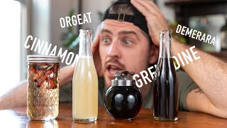 4 EASY to Make Cocktail Syrups  grenadine amp orgeat [upl. by Annerol]