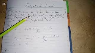 Easy Method Slove Perpetual Bond problem [upl. by Iarahs]