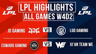 LPL Highlights ALL GAMES Week 4 Day 2  LPL Spring 2024 [upl. by Yur172]