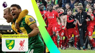 A Nine Goal Thriller  Norwich 45 Liverpool  Classic Premier League Highlights [upl. by Sahcnip]