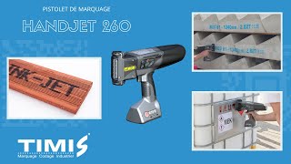 Marquage jet dencre  Pistolet de marquage  Handjet 260 [upl. by Esenaj]