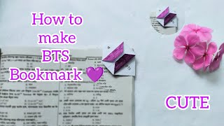 How to make quotBTS Bookmarkquot  How to make quotBTS Logo Bookmarkquot step by step [upl. by Sergius]