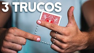 3 TRUCOS DE MAGIA CON CARTAS [upl. by Anaicul]