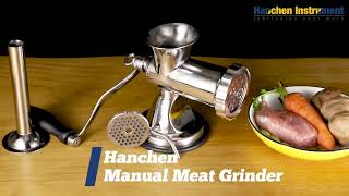 Hanchen Manual Meat Grinder Mincer Sausage Stuffer Machine 8s 12 All Stainless Steel Household Multi [upl. by Anitahs]