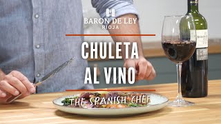 Moorish Pork Chop with Nectarines  Chuleta al Vino con Barón de Ley [upl. by Scurlock]