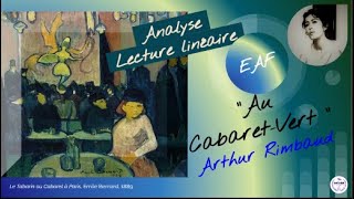 Analyse linéaire  Au CabaretVert Arthur RIMBAUD Cahiers de Douai Oral BAC français  EAF [upl. by Liu198]