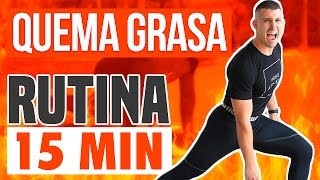 Rutina quema grasa rápida en 15 minutos  HIIT [upl. by Sairacaz]