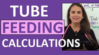 Tube Feeding Nursing Calculations Problems Dilution Enteral PEG and Nasogastric NG [upl. by Nelav475]