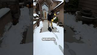 Lady Demanded Me To Shovel Her Driveway shorts snow satisfying [upl. by Zelten]