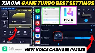 MIUI 14  HyperOS Game Turbo 742 Best Settings  60Fps No Lag Latest Game Turbo Settings Of 2024 [upl. by Arvad]