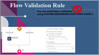 salesforce Flow Validation Rule  Custom error in flow [upl. by Amo]