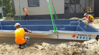 Narellan pool install fast forward [upl. by Ateiluj]