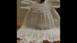 Crochet Christening Gown  Video 2 [upl. by Vernier]