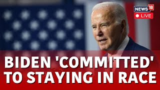 Joe Biden LIVE News  Biden Tells Hill Democrats He Won’t Step Aside Amid Party Drama  N18G [upl. by Geis]