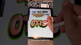 Write YOUR NAME in BUBBLE LETTERS QUICK and EASY shorts [upl. by Nahrut]