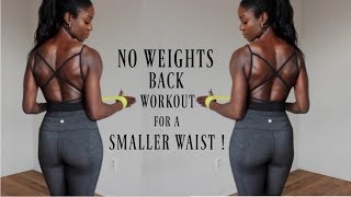 Best Back Exercises for Women  Fake a small Waist  Workout without Weights [upl. by Notlad]