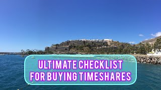 Ultimate Checklist for Buying Timeshares [upl. by Akehsar]