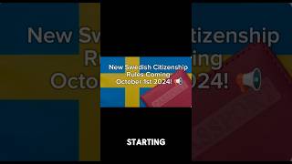 Sweden’s New Citizenship Rules – What You Need to Know [upl. by Esenaj]