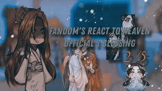 Fandoms react to each other  Heaven Officials Blessing  Gacha club part 25 [upl. by Etnwahs]