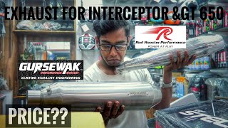 Exhausts for Royal Enfield Interceptor amp GT 650  Gursewak amp RRP  1st time in Kolkata [upl. by Halehs]