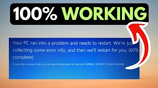 Kernel Security Check Failure Error in Windows 11 SURE FIXES [upl. by Martinson925]