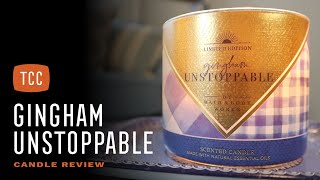 Gingham Unstoppable Candle Review – Bath amp Body Works [upl. by Trisha]