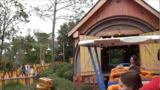 The Barnstormer at Goofys Wiseacre Farm Magic Kingdom Walt Disney World HD  Winter [upl. by Leahcam]