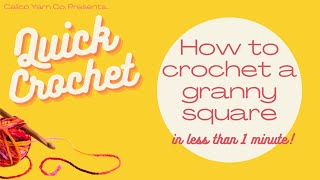 How to crochet a basic granny square [upl. by Harlow]