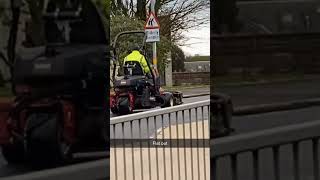 South Ayrshire Council grass cutter flat out green keeps [upl. by Ainimreh]