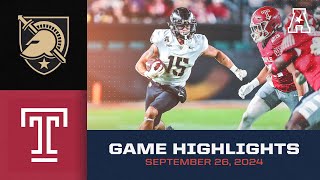 Game Highlights Army vs Temple September 26 2024 [upl. by Zurheide60]