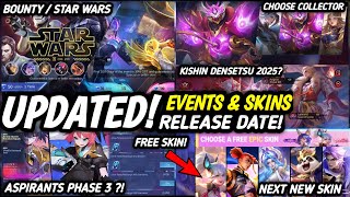 UPDATE FREE LIMITED SKIN  ASPIRANT PHASE 3  NEW EVENT AND SKINS RELEASE DATE  MLBB [upl. by Ahsinit]