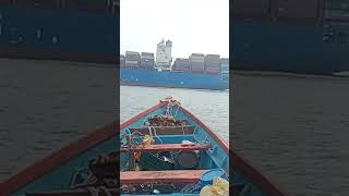 Cosco shipping indianyoutuber fishing fishingboat beach fishingship travel indianfishingboat [upl. by Kienan]