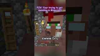 POV Trying to get MENDING VILLAGER in Minecraft [upl. by Cenac]