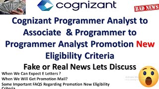 Cognizant Associate Promotion CTS Quarterly Promotion 2024CTS Promotion New Eligibility Criteria [upl. by Haugen557]