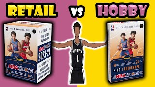 202324 Panini NBA Hoops Retail Blaster Box vs Hobby Packs Review [upl. by Jacoby]