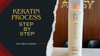 Gk keratin process  step by step  full process of keratin  How we do keratin treatment [upl. by Keifer]