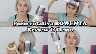 REVIEW amp DEMO perie rotativa Rowenta  Cum sa ai parul ca la salon [upl. by Agon868]