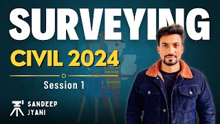 1 Introduction to Surveying  Civil Engineering 2024 sandeepjyani sscje2024civil surveying [upl. by Cherice]