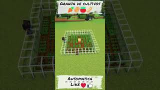 Granja de CULTIVOS AUTOMATICOS MINECRAFT 11201 JAVA y BEDROCK [upl. by Ardnaeed]